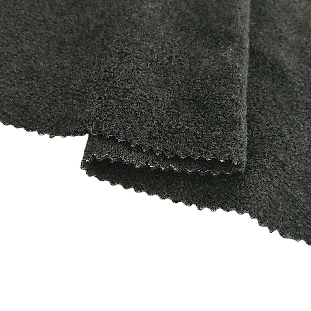 hot selling 100 polyester knit gray melange polar fleece fabric