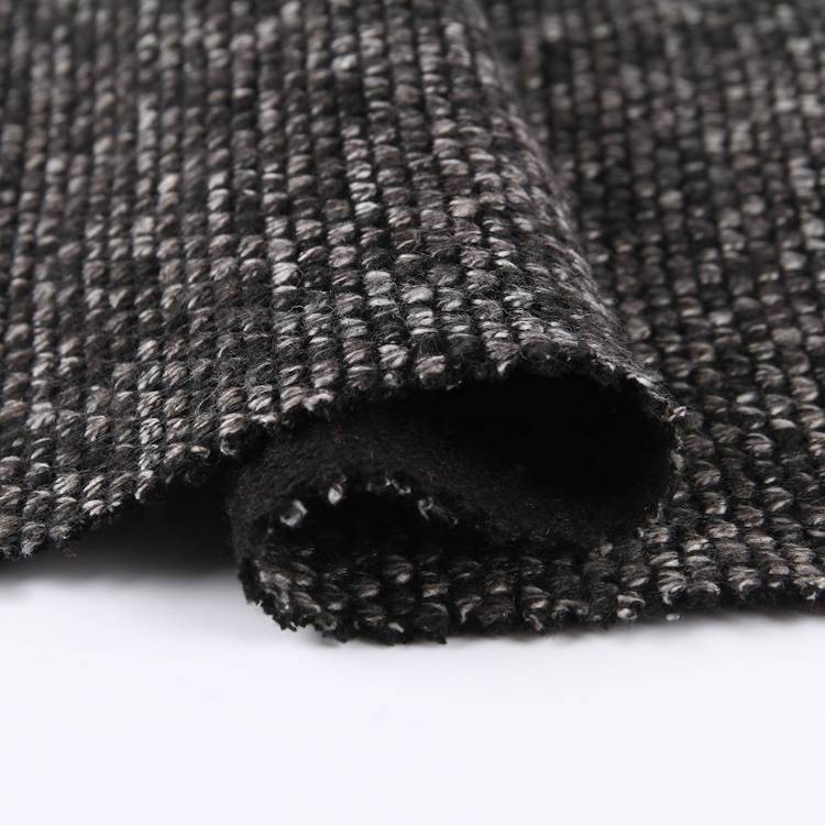 In-Stock textile 400gsm weft knit jacquard brushed sweater fleece fabric