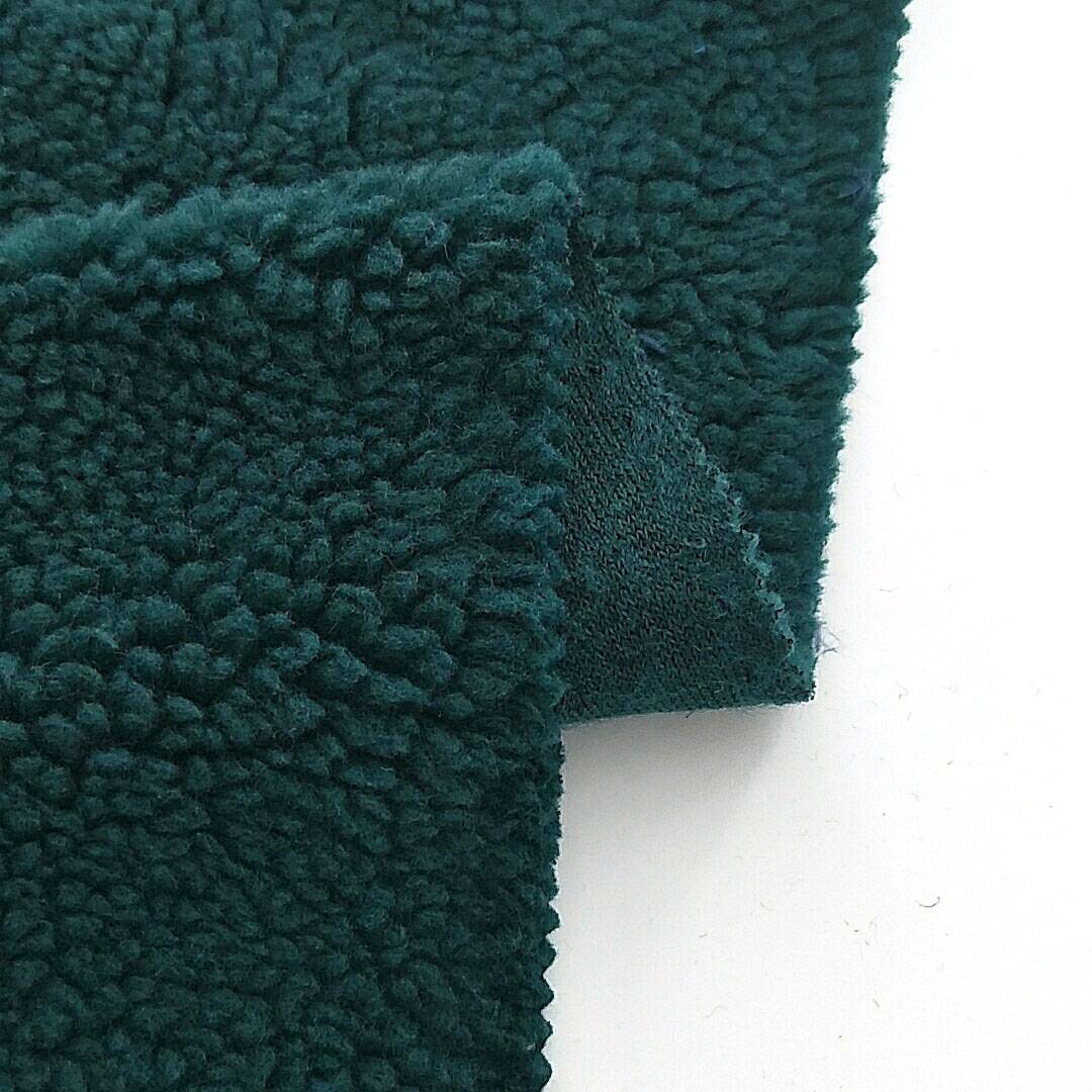 Plain fabric high quality sherpa fleece fabric