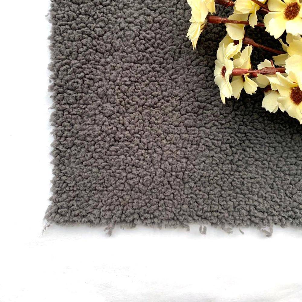 100% polyester sherpa fleece knit  fabric for blanket garment lining