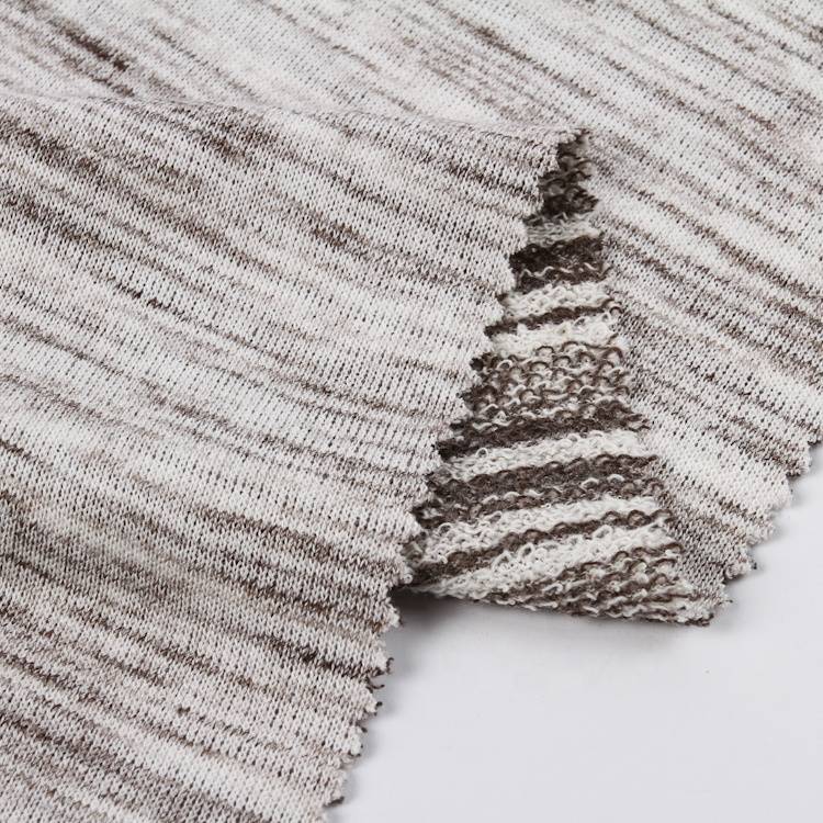 Factory supply new design RCT weft knitted rayon cotton polyester slub french terry fabric