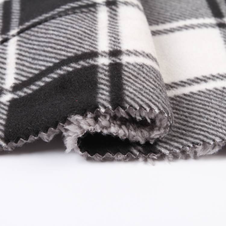 100 polyester sherpa fabric bonded stretch fabric