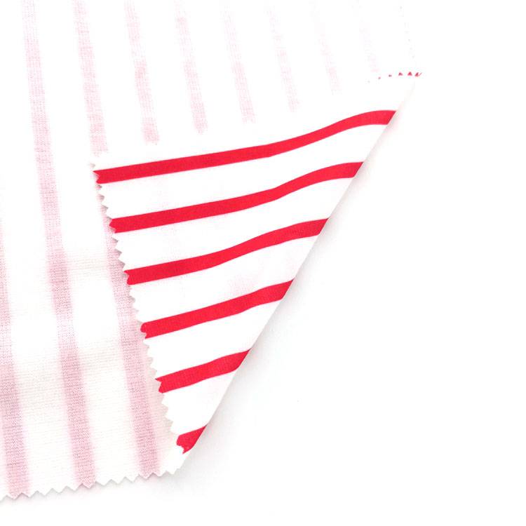 Hot sale stripes pattern Ponte De Roma Knit Fabric for garment