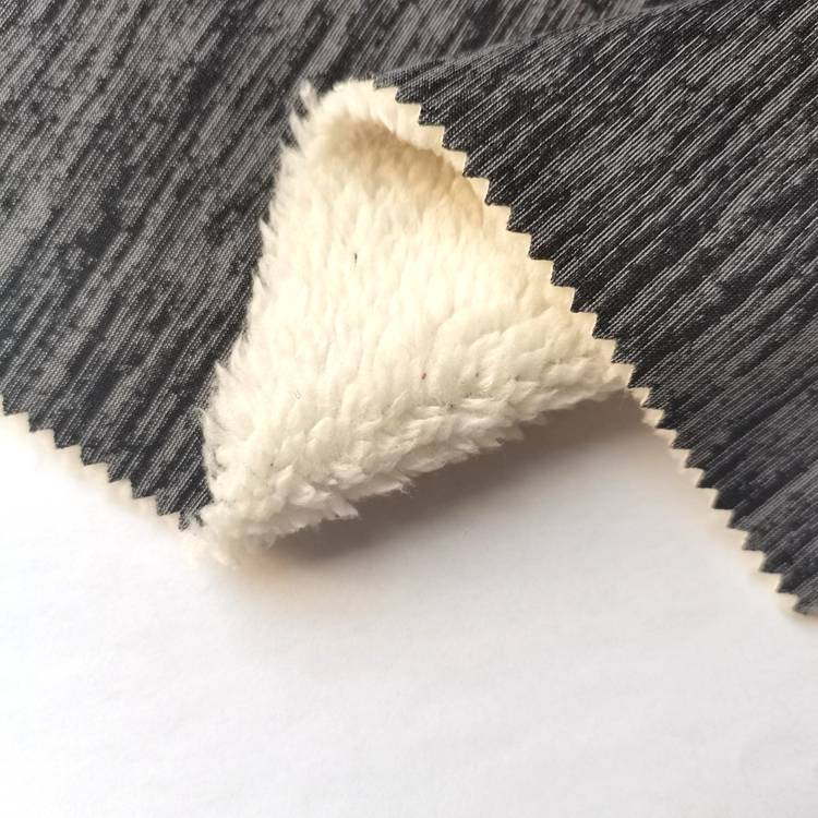 cationic knitted jersey fabric bond sherpa fleece fabric with TPU bonded fleece waterproof