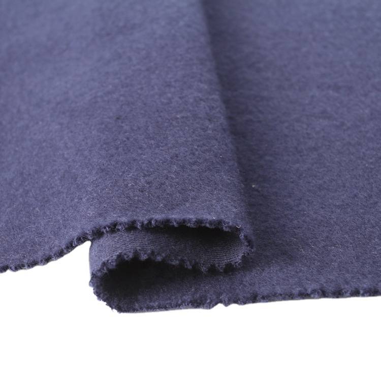 fancy style plain dyed knitted 100% cotton french terry  fleece fabric for clothes