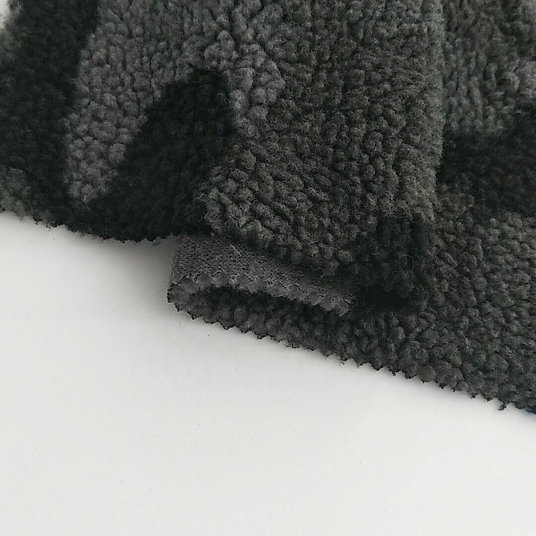 100% polyester  jacquard sherpa fleece fabric