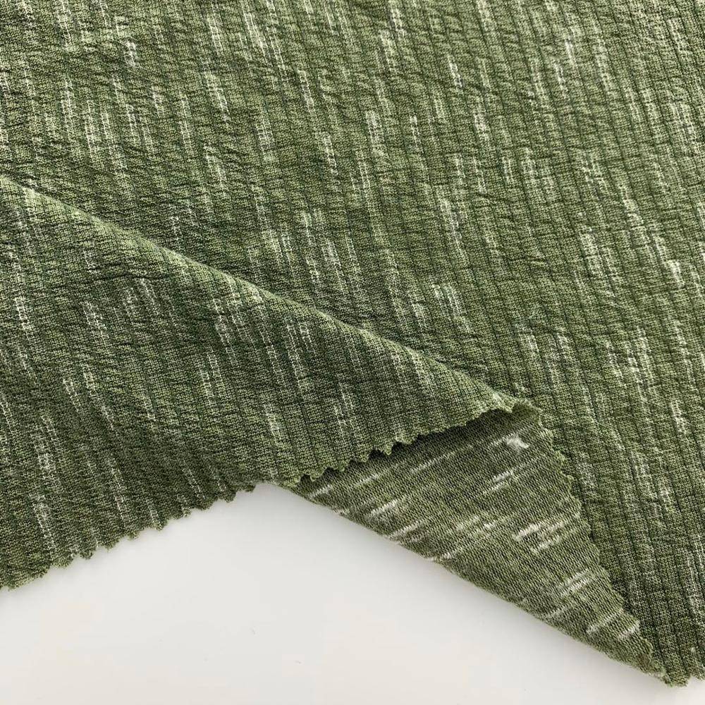 wholesale 100% polyester slub crepe fabric for t shirt