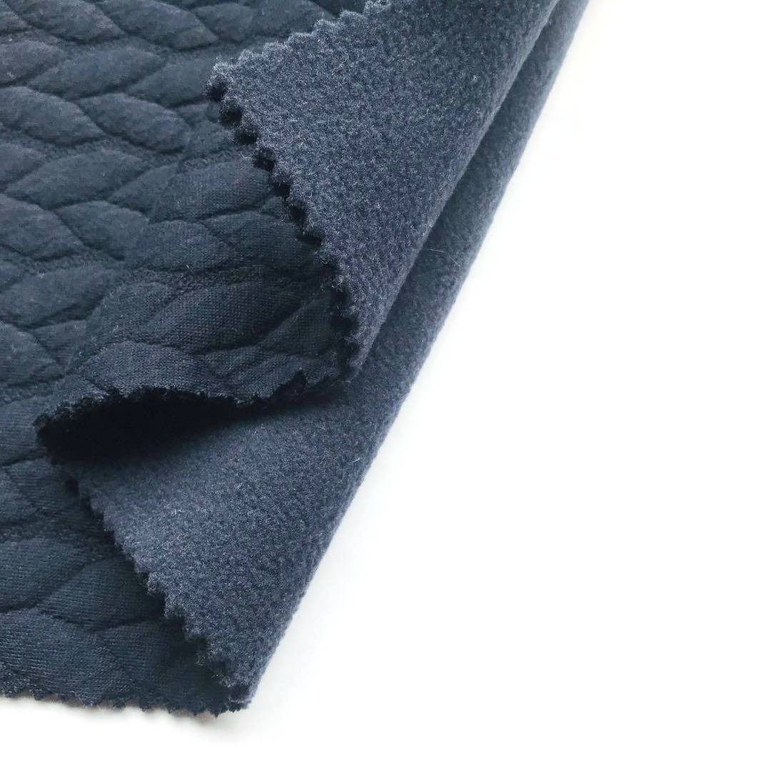 Golden Supplier Polyester Jacquard Scuba Fabric Bonded Polar Fleece Fabric
