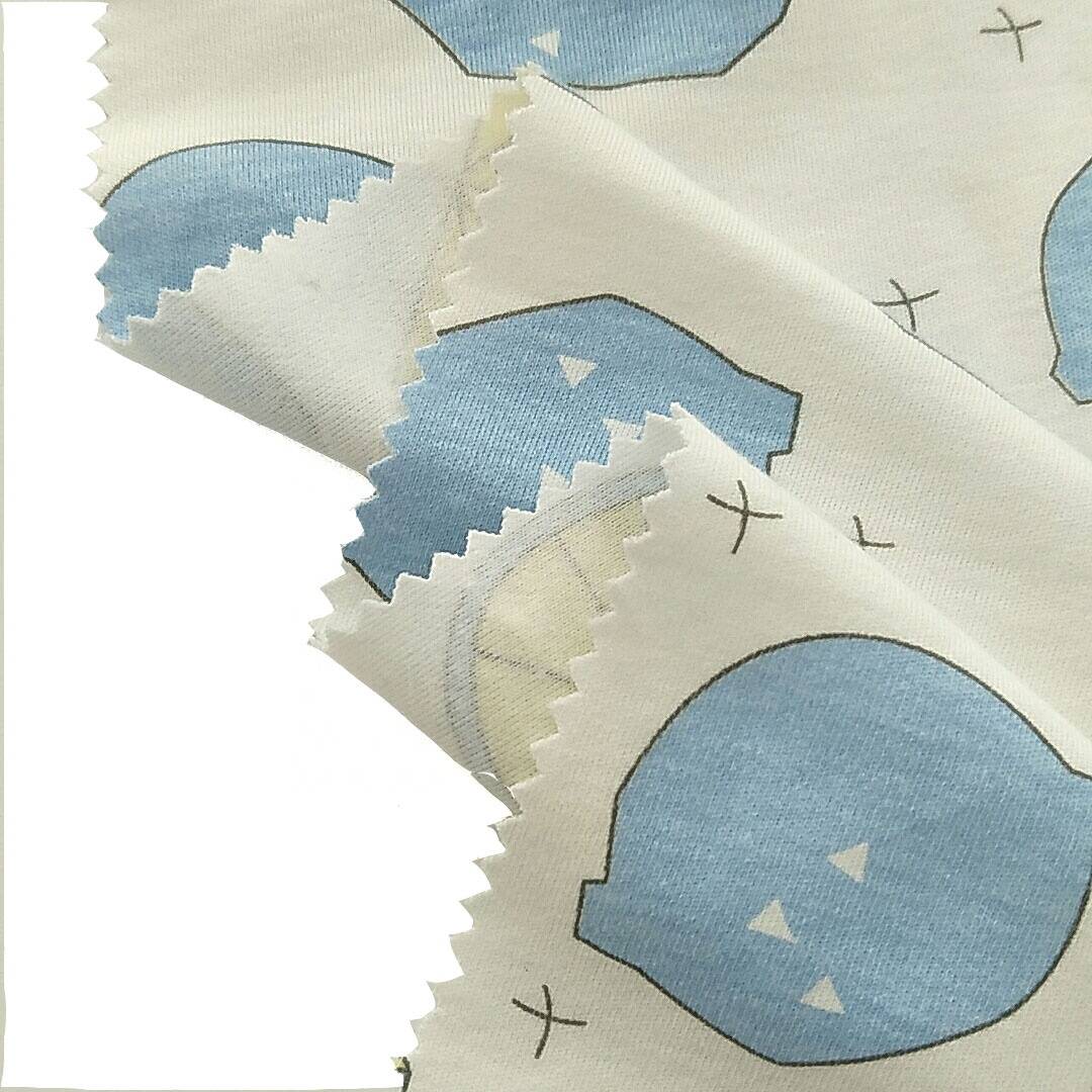 China manufacturer 100% cotton printed jersey fabric for kids cloth
