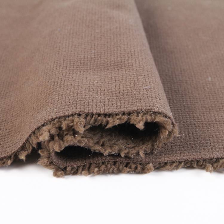 Shrink-Resistant 100% polyester plain dyed fleece bonded fabric with knitted foam for garment