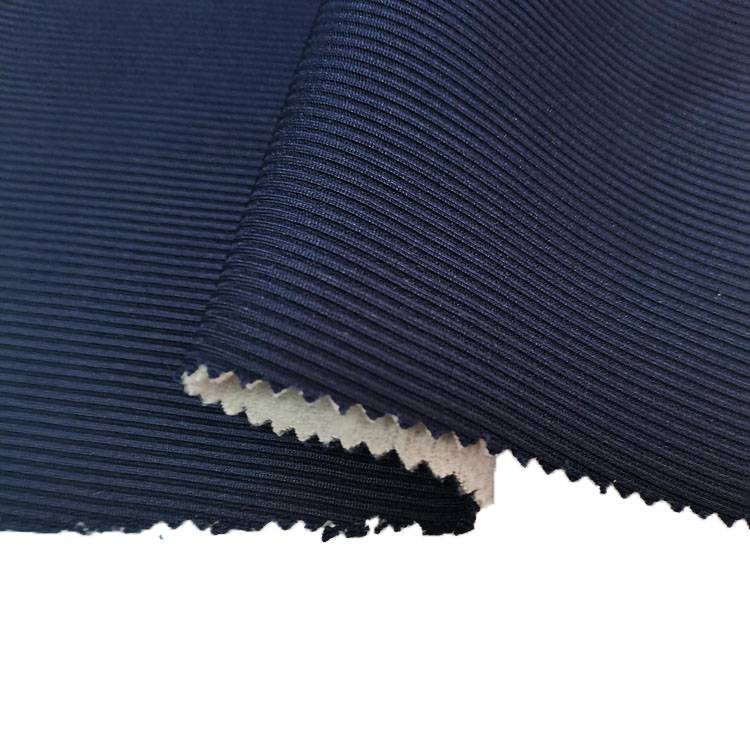 newest design Hemp grey polar fleece fabric bonded ribbed knitted fabric