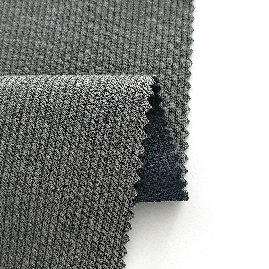 China manufacturer 80% polyester fabric rayon spandex rib fabric