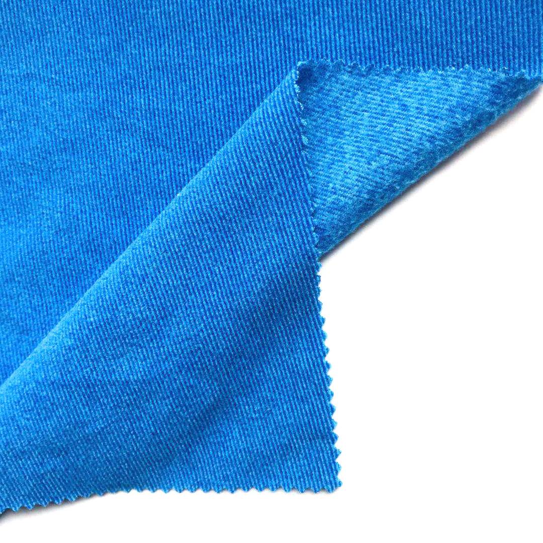 Fancy Design 100%Polyester Knit 1*1 rib Cationic velveteen fabric