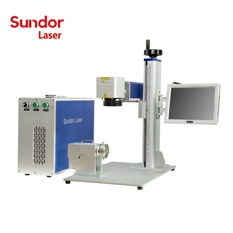 3D Fiber Laser Metal Engraving Machine Color Laser Printer Laser Marking Machine for Ring Rotary Mark