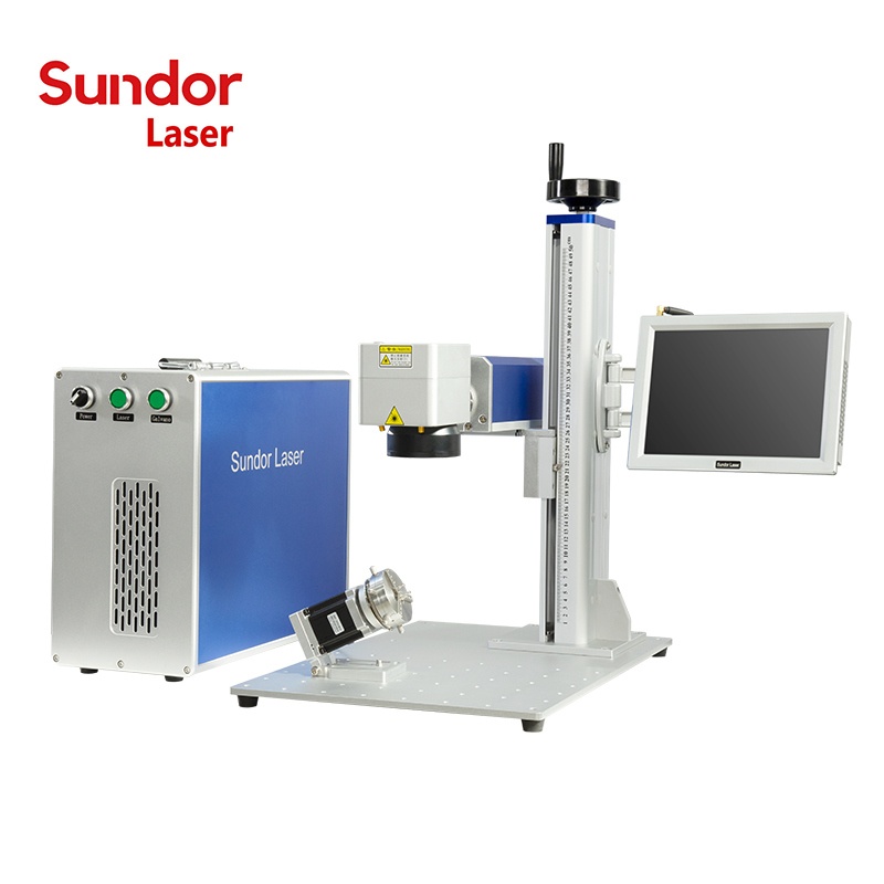 3D Fiber Laser Metal Engraving Machine Color Laser Printer Laser Marking Machine for Ring Rotary Mark