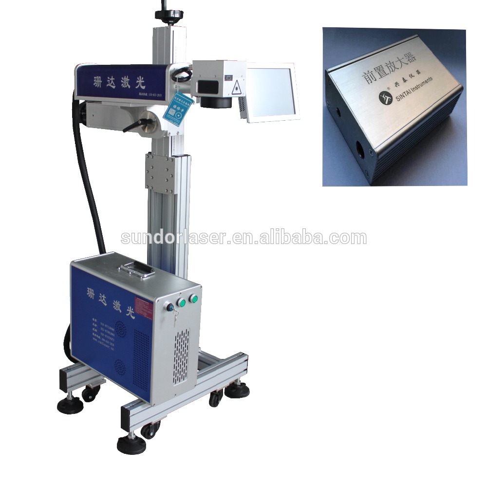 10% Off Cheap Price Non-Metal CO2 Online flying laser marking machine for PET bottles