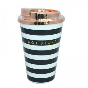 Customized 350ml plastic travel coffee mug with silicone sleeve