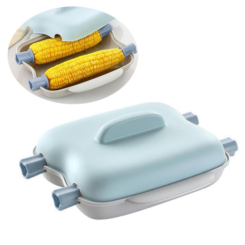 Microwave Corn Steamer Cooker Microwavable Quick 2 Corn Container Easy To Cook Corn Kitchen Gadget