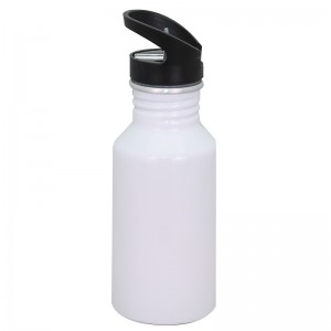 Customized 360ml Sport Aluminum water bottle with straw