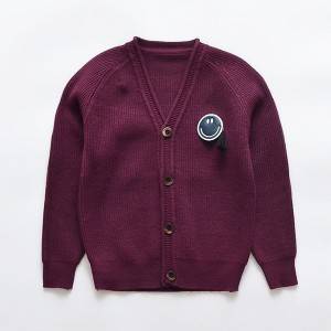 Boy Ribbed Cardigan Sweater