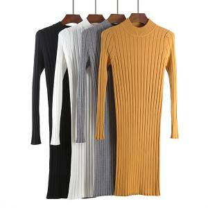 Custom Rib Knit Sweater Dress