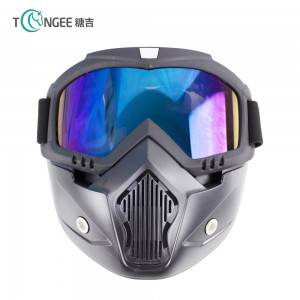 Fashion goggle mask motorcycle, goggle mask for outdoor, hotsale google mask detachable