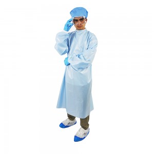 blue High Quality medical disposable isolation gown Supplier