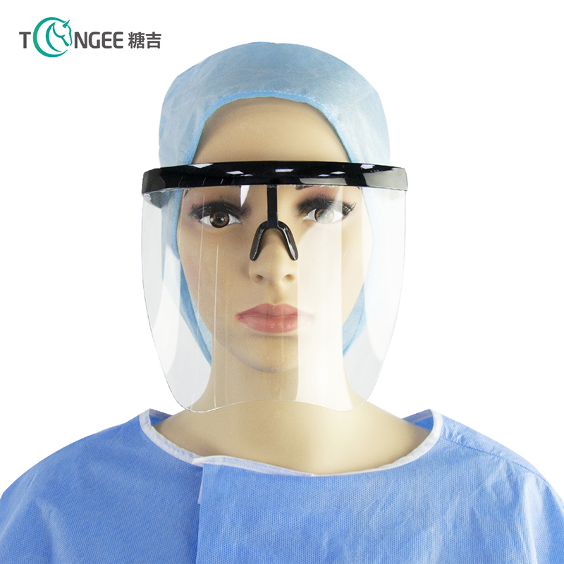 Tongee Clear Anti Fog Plastic Face Shield Disposable Transparent Safety Face Shield Protective Face Glass Shield Featured Image