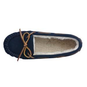 Women’s Leather Lace-Up Moccasin Slippers