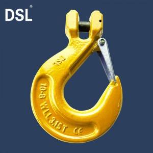 die forging hot selling G80 EU type clevis sling hook with pressed steel latch