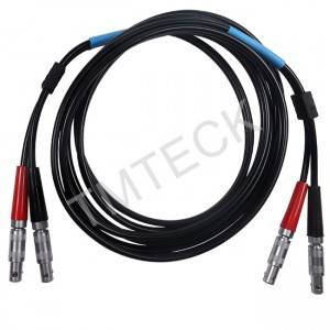 Dual RG174 Ultrasonic cable for flaw detector or thickness gauge