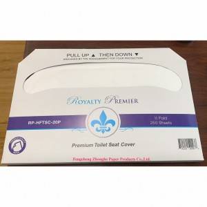 Hygienic safety toilet seat cover paper