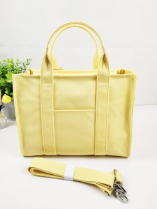 Exquisite Luxury Vintage Light Color Cotton Canvas Handbag