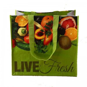 Quality PP Woven Tote Bag Full Color Laminated Market Grocery Bag