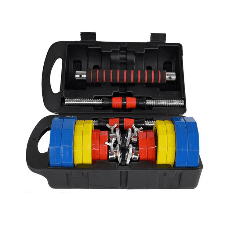 Gym equipment online dumbbell colorful steel metal dumbbell set with box Featured Image