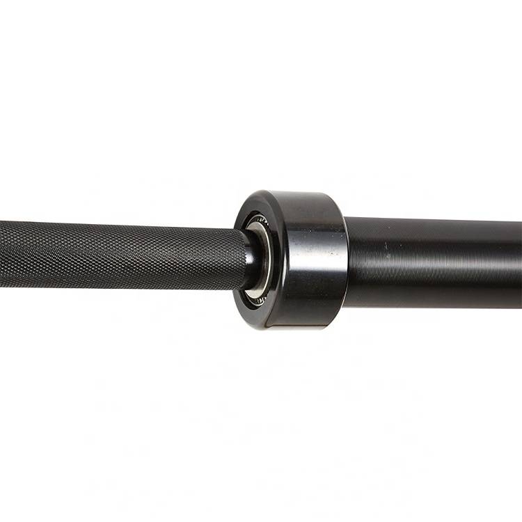 High-end zinc barbell commercial gym equipment black barbell for body building