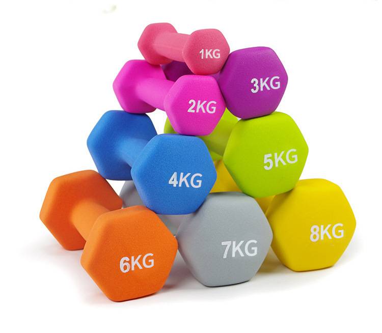 Different Pounds Weight Lifting Non-slip Grip Neoprene Rubber Dumbbells