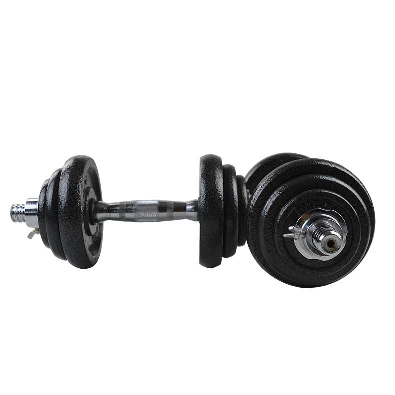 15kg cast iron painted gym fitness equipment adjustable dumbbell set in plastic carry case
