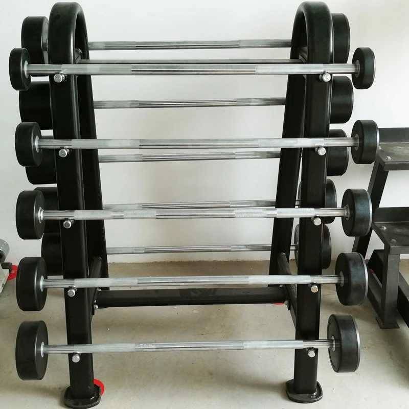 cast iron fitness equipment Rubber barbell