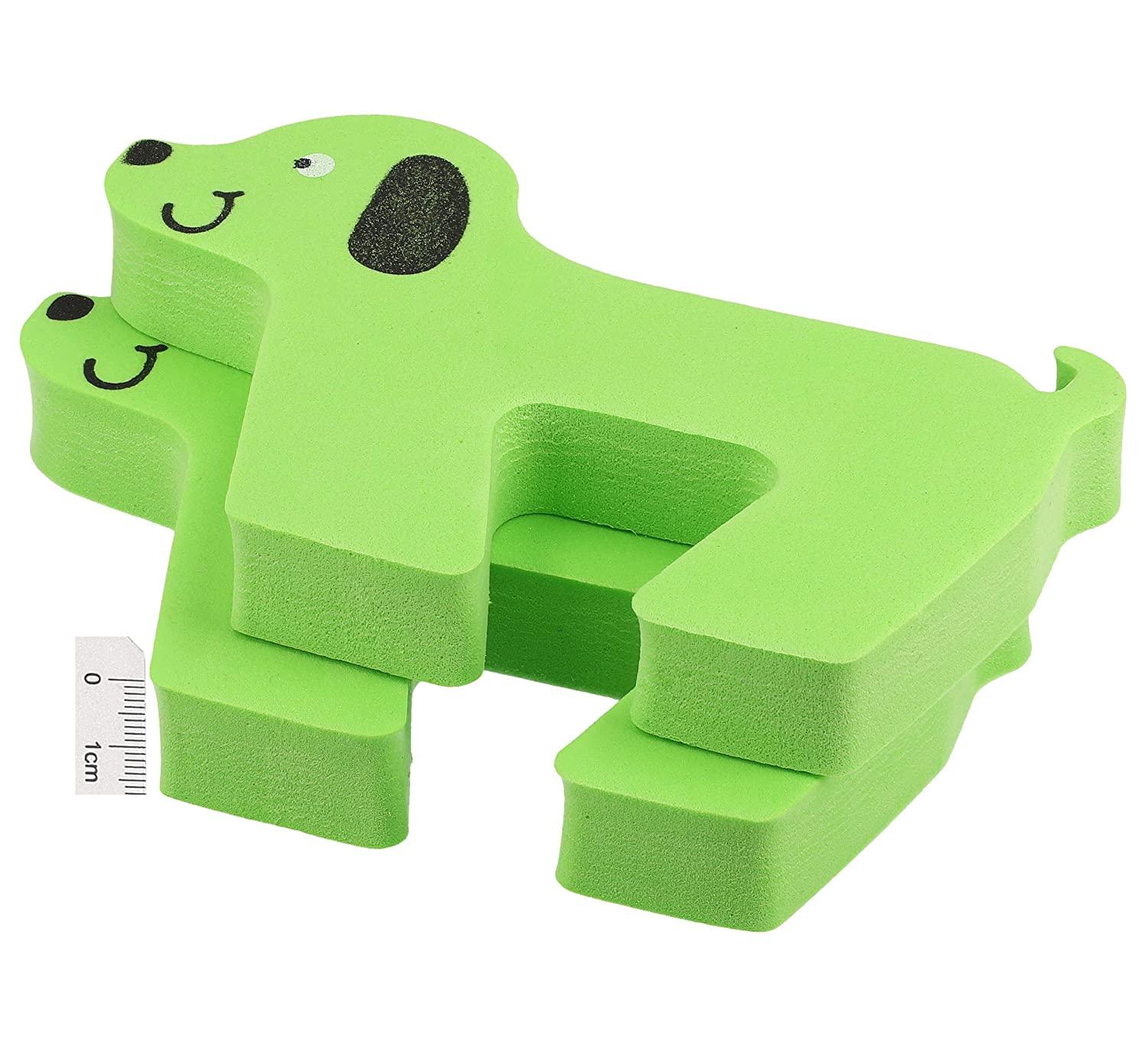 Hot Door Stopper Clamping Protection for Doors and Windows Plastic Green Dog
