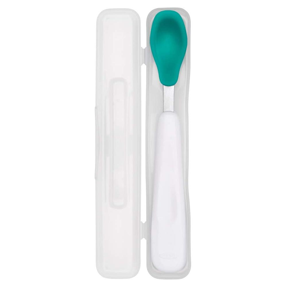 On-The-Go Feeding Spoon With Travel Case, Green