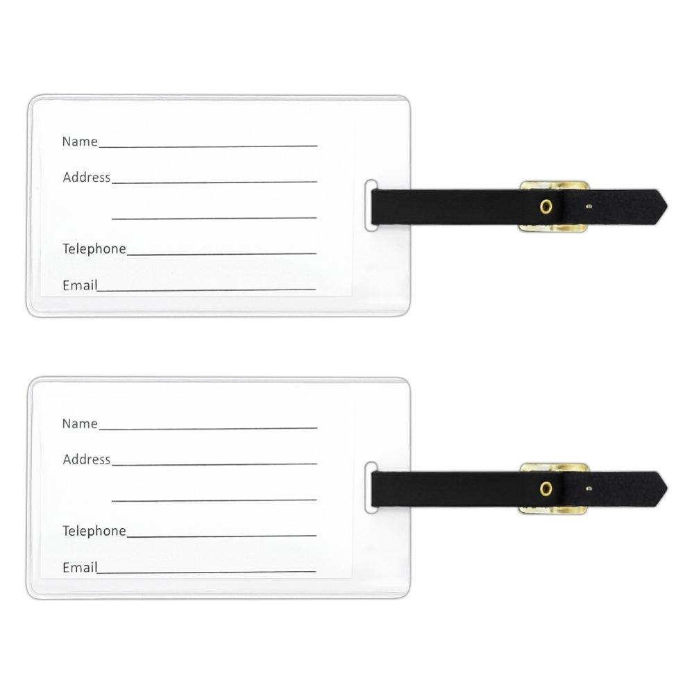 High Quality Black Cat Lifting Leg and Licking Luggage ID Tags Carry-On Cards – Set of 2