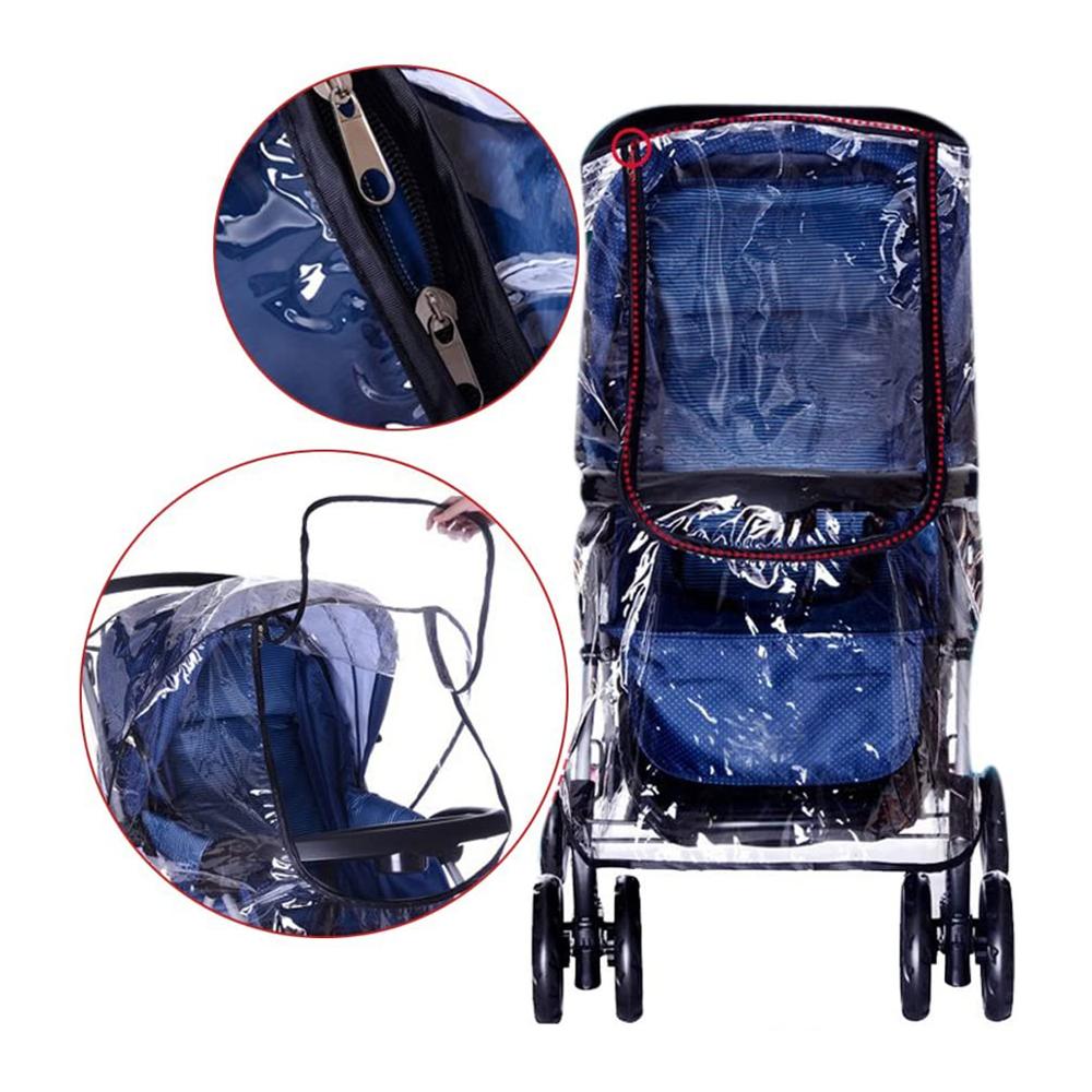 Hot Baby Universal Transparent Clear Pushchair Stroller Buggy Pram Waterproof Rain Cover Wind Weather Shield for Protector