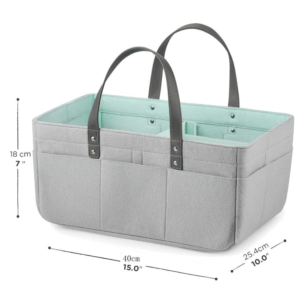 Extra Large Baby Diaper Caddy Organizer Portable Nappy Storage Basket for Home Car or Nursery Room