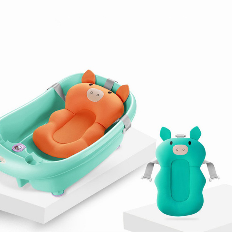 Cute Infant Pad baby bath tub seat mat baby bath Support cushion