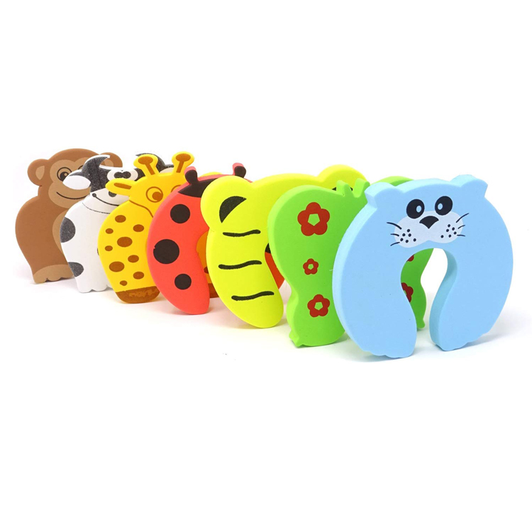 Hot sale Children Safety Colorful Cartoon Animal Foam Door Stopper for Baby