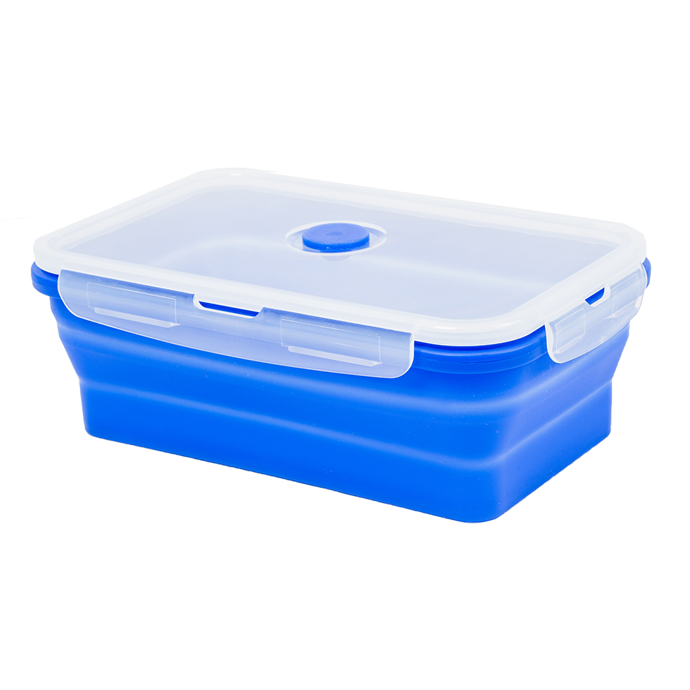 High Quality Silicone Collapsible Lunch Bento Box BPA Free Reusable 43 Ounce 1.27L