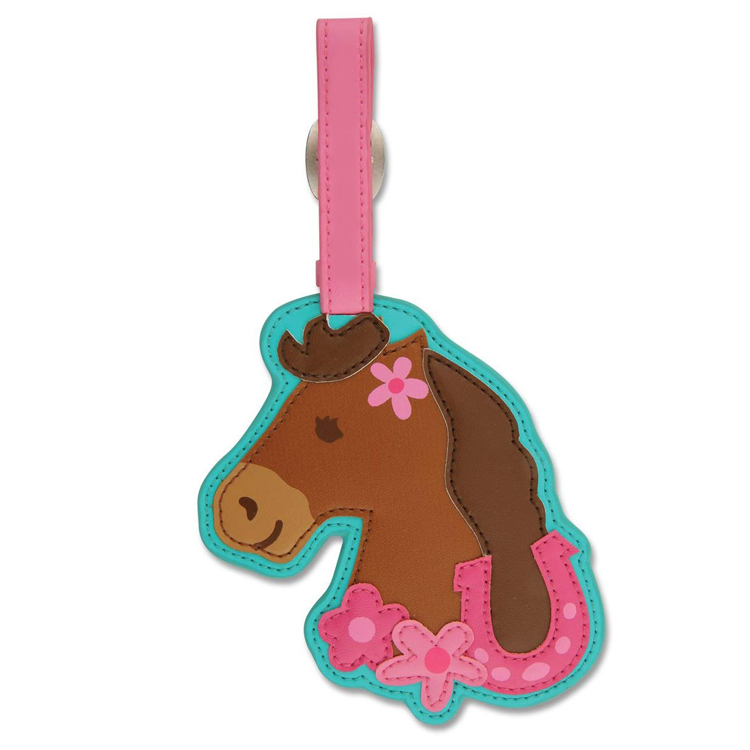 Various shapes Cartoon Travel Luggage Tags Bag Tag with Adjustable Strap, Horse