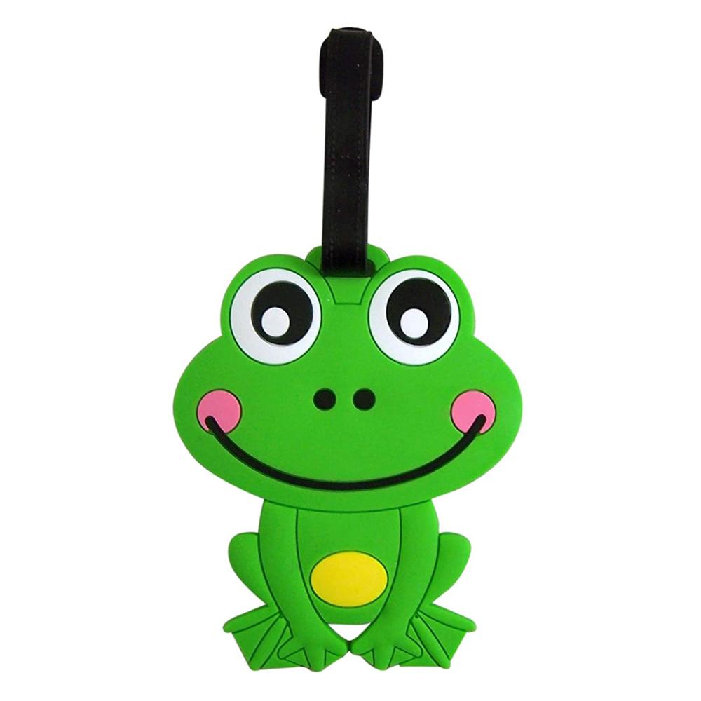 Happy Frog Animal Luggage Tag, 4 Inch, Set of 3