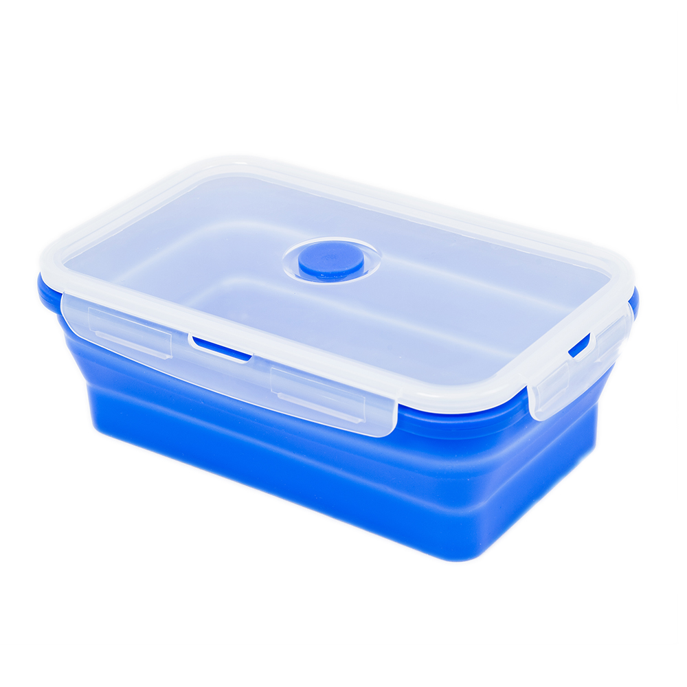 Hot Silicone Collapsible Lunch Bento Box BPA Free Reusable 43 Ounce 1.27L